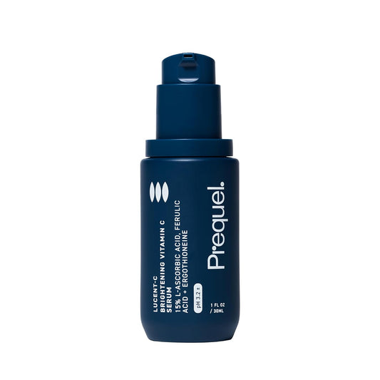 Prequel Skin Lucent-C, Vitamin C Serum for Face. Professional Facial L-Ascorbic Acid, Ferulic Acid Formula with Niacinamide. Clinical Skincare for Luminous Firm Skin. 1oz Pump
