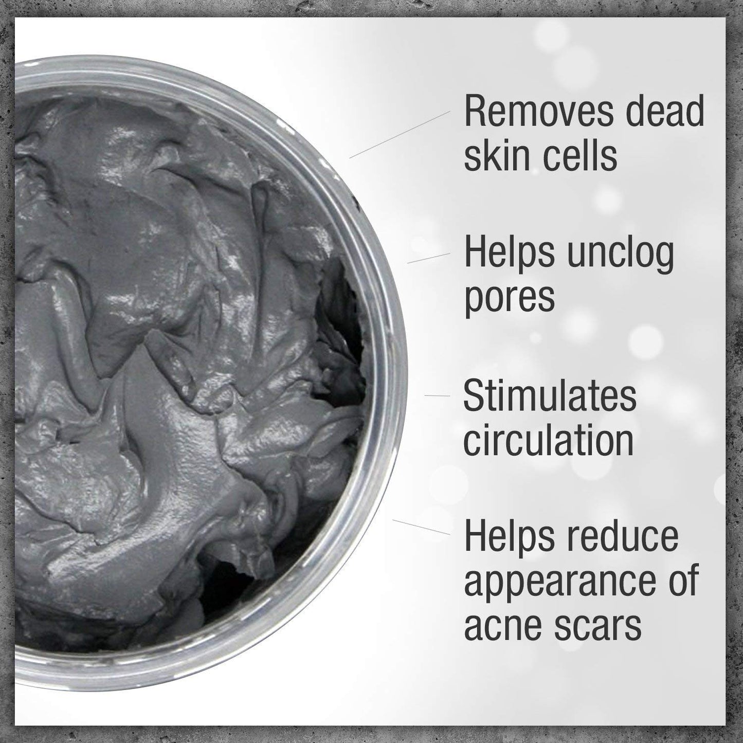 Pure Body Naturals Dead Sea Mud Mask - Face Mask and Body Mud for Acne, Blackheads, and Oily Skin - Facial Self Care for Men and Women - Minimize Pores with Deadsea Mud, Clay, Charcoal - 8.8 Ounce